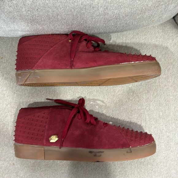 Nike Men's Lebron XIII Lifestyle 13 Red Leather Sneakers Size 12 - Picture 6 of 6